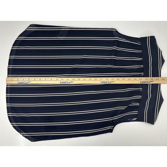 Womens J. Crew Tank Top Size 6 Blue with White Strips - Picture 11 of 12